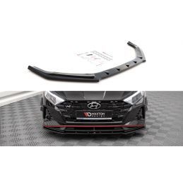 Maxton Lame Du Pare-Chocs Avant V.1 Hyundai I20 N Mk3 Gloss Black, HY-I20-3-N-FD1G Tuning.fr