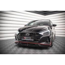 Maxton Lame Du Pare-Chocs Avant V.1 Hyundai I20 N Mk3 Gloss Black, HY-I20-3-N-FD1G Tuning.fr