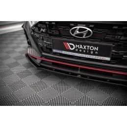 Maxton Lame Du Pare-Chocs Avant V.1 Hyundai I20 N Mk3 Gloss Black, HY-I20-3-N-FD1G Tuning.fr