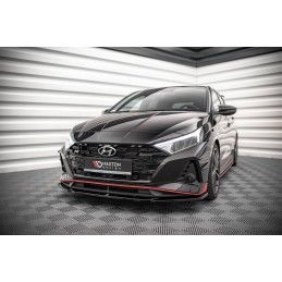 Maxton Lame Du Pare-Chocs Avant V.3 Hyundai I20 N Mk3 Gloss Black, HY-I20-3-N-FD3G Tuning.fr