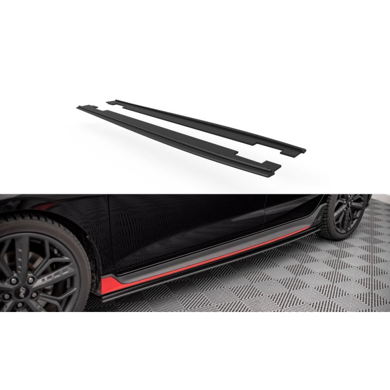 Street Pro Rajouts Des Bas De Caisse MAXTON Hyundai I20 N Mk3 Noir