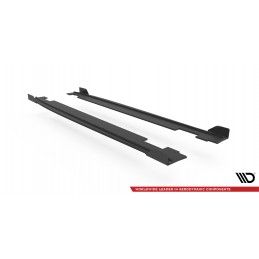 Street Pro Rajouts Des Bas De Caisse MAXTON + Flaps Hyundai I20 N Mk3 Noir-Rouge + Rabats Brillant