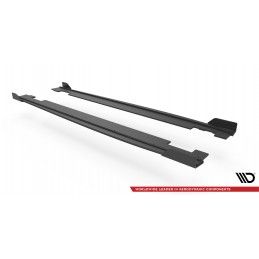 Street Pro Rajouts Des Bas De Caisse MAXTON + Flaps Hyundai I20 N Mk3 Noir-Rouge + Rabats Brillant