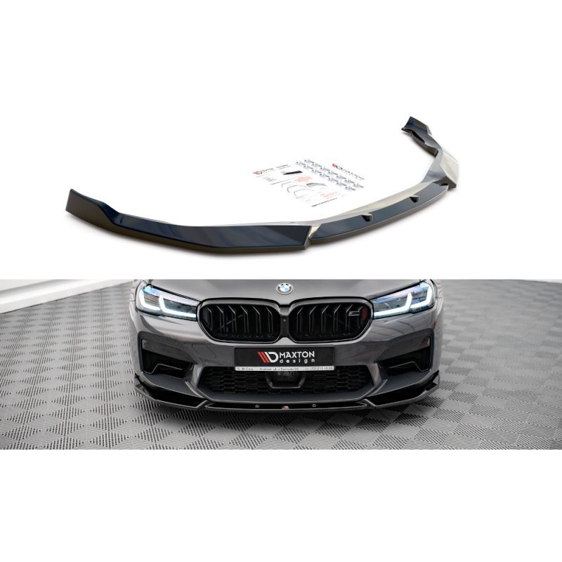 Maxton Lame Du Pare-Chocs Avant V.1 BMW M5 F90 Facelift Gloss Black, BM-5-90F-M-FD1G Tuning.fr