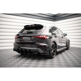 Maxton Street Pro Central Diffuseur Arriere Audi RS3 Sportback 8Y Black, AURS38YCNC-RS1B Tuning.fr