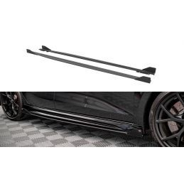 Street Pro Rajouts Des Bas De Caisse MAXTON + Flaps Audi RS3 Sportback 8Y Noir + Rabats Brillant 