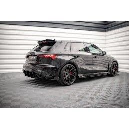 Street Pro Rajouts Des Bas De Caisse MAXTON + Flaps Audi RS3 Sportback 8Y Noir + Rabats Brillant 