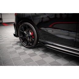 Street Pro Rajouts Des Bas De Caisse MAXTON + Flaps Audi RS3 Sportback 8Y Noir-Rouge + Rabats Brillant