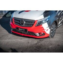 Maxton Lame Du Pare-Chocs Avant V.2 Mercedes-Benz Vito W447 Facelift Gloss Black, ME-VI-W447F-FD2G Tuning.fr