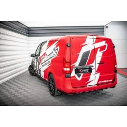 Maxton Central Arriere Splitter (avec une barre verticale) Mercedes-Benz Vito W447 Facelift Gloss Black, ME-VI-W447F-RD1G+RD2G T