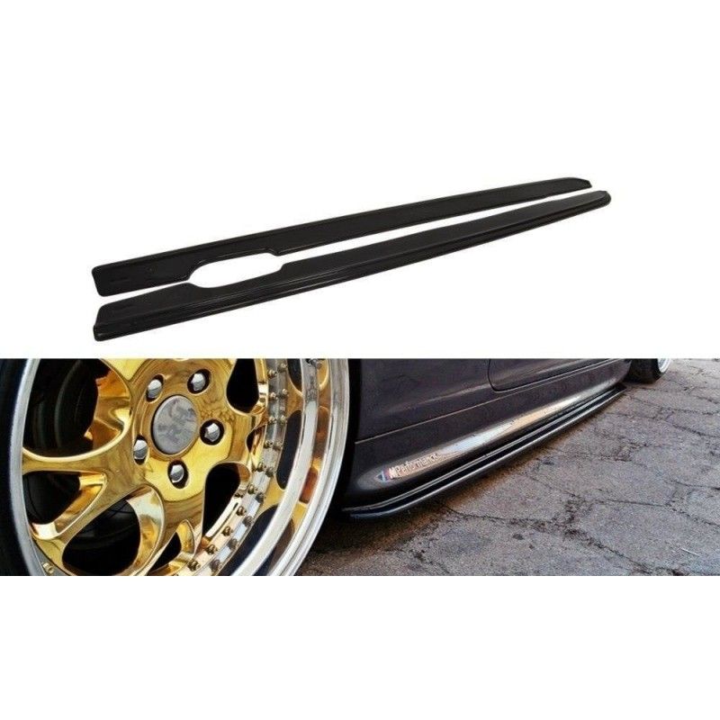 RAJOUTS DES BAS DE CAISSE MAXTON V.1 BMW 3 E46 MPACK COUPE Noir Brillant