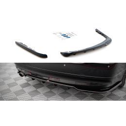 Maxton Central Arriere Splitter (avec une barre verticale) BMW 3 Sedan E90 Gloss Black, BM-3-90-RSD1G+RD1G Tuning.fr