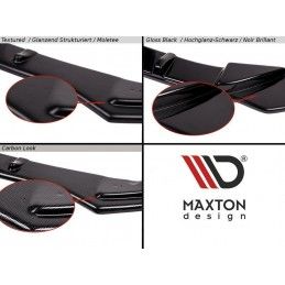 Maxton Central Arriere Splitter (avec une barre verticale) BMW 3 Sedan E90 Gloss Black, BM-3-90-RSD1G+RD1G Tuning.fr