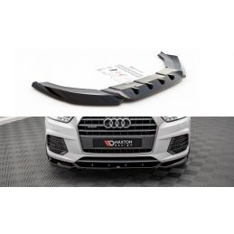 Maxton Lame Du Pare-Chocs Avant V.1 Audi Q3 8U Facelift Gloss Black, AU-Q3-1F-SLINE-FD1G Tuning.fr