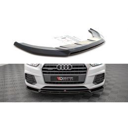 Maxton Lame Du Pare-Chocs Avant V.2 Audi Q3 8U Facelift Gloss Black, AU-Q3-1F-SLINE-FD2G+FD2RG Tuning.fr