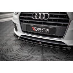 Maxton Lame Du Pare-Chocs Avant V.2 Audi Q3 8U Facelift Gloss Black, AU-Q3-1F-SLINE-FD2G+FD2RG Tuning.fr
