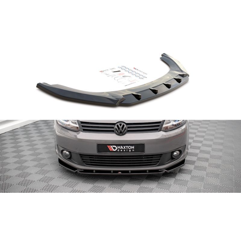 Maxton Lame Du Pare-Chocs Avant Volkswagen Caddy Mk3 Facelift Gloss Black, VW-CA-3F-FD1G Tuning.fr