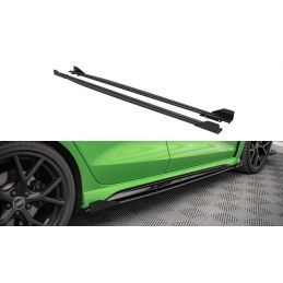 Street Pro Rajouts Des Bas De Caisse MAXTON + Flaps Audi RS3 Sedan 8Y Noir + Rabats Brillant 