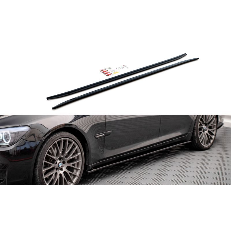 Rajouts Des Bas De Caisse MAXTON BMW 7 M-Pack F01 Noir Brillant