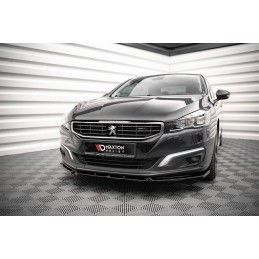 Maxton Lame Du Pare-Chocs Avant V.1 Peugeot 508 GT Mk1 Facelift Gloss Black, PE-508-1F-GT-FD1G Tuning.fr