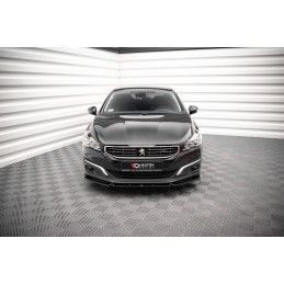 Maxton Lame Du Pare-Chocs Avant V.1 Peugeot 508 GT Mk1 Facelift Gloss Black, PE-508-1F-GT-FD1G Tuning.fr