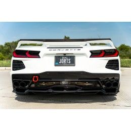 Central Arriere Splitter Chevrolet Corvette C8 Noir Brillant