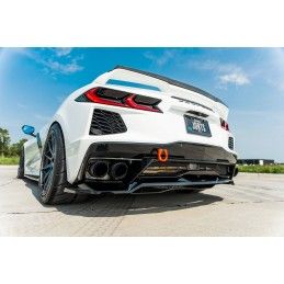 Central Arriere Splitter Chevrolet Corvette C8 Noir Brillant