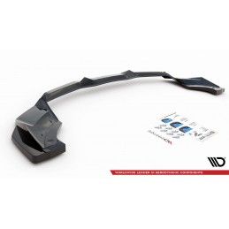 Central Arriere Splitter Chevrolet Corvette C8 Noir Brillant