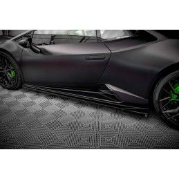 Maxton Rajouts Des Bas De Caisse Lamborghini Huracan EVO Gloss Black, LA-HU-EVO-1-SD1G Tuning.fr