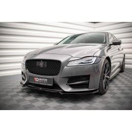 Maxton Lame Du Pare-Chocs Avant V.1 Jaguar XF R-Sport Mk2 Gloss Black, JA-XF-2-RSPORT-FD1G Tuning.fr