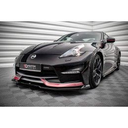 Maxton Lame Du Pare-Chocs Avant V.1 Nissan 370Z Nismo Facelift Gloss Black, NI-370Z-NISMO-FD1G Tuning.fr