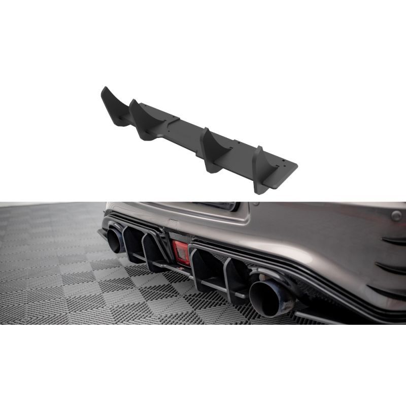 Maxton Street Pro Central Diffuseur Arriere Nissan 370Z Nismo Facelift Black-Red, NI370ZNISMOCNC-RS1B+BRBI Tuning.fr
