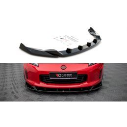 Maxton Lame Du Pare-Chocs Avant V.2 Nissan 370Z Facelift Gloss Black, NI-370F-FD2G Tuning.fr