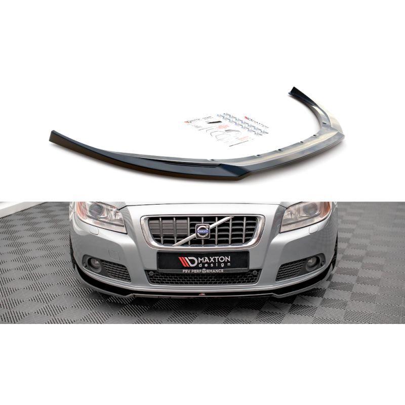 Maxton Lame Du Pare-Chocs Avant V.2 Volvo V70 Mk3 Gloss Black, VO-V70-3-FD2G Tuning.fr