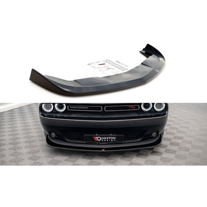 Maxton Lame Du Pare-Chocs Avant Dodge Challenger RT Mk3 Facelift Gloss Black, DO-CHL-3-RT-FD1G Tuning.fr