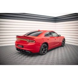Maxton Street Pro Rajouts Des Bas De Caisse Dodge Charger RT Mk7 Facelift Black-Red, DOCH2RTCNC-SD1BRB Tuning.fr