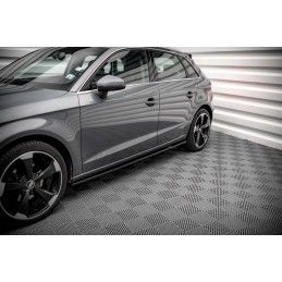 Maxton Rajouts Des Bas De Caisse Audi A3 Sportback 8V Gloss Black, AU-A3-8V-SD1G Tuning.fr