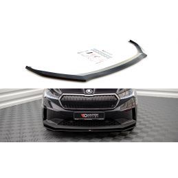 Maxton Lame Du Pare-Chocs Avant V.1 Skoda Enyaq iV Gloss Black, SK-EN-1-FD1G Tuning.fr