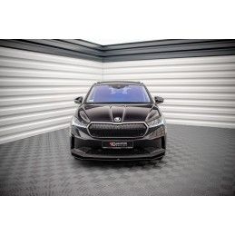 Maxton Lame Du Pare-Chocs Avant V.1 Skoda Enyaq iV Gloss Black, SK-EN-1-FD1G Tuning.fr