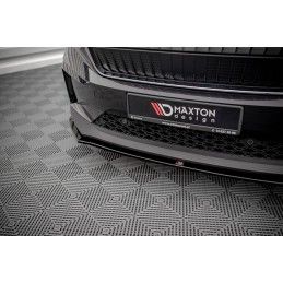 Maxton Lame Du Pare-Chocs Avant V.1 Skoda Enyaq iV Gloss Black, SK-EN-1-FD1G Tuning.fr