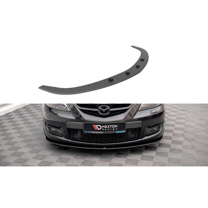 Maxton Street Pro Lame Du Pare-Chocs Avant Mazda 3 MPS Mk1 Black, MA3MPS1CNC-FD1B Tuning.fr