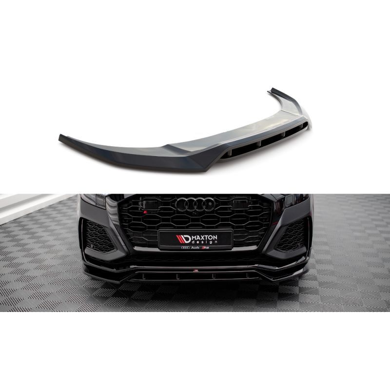 Maxton Lame Du Pare-Chocs Avant V.3 Audi RSQ8 Mk1 Gloss Black, AU-RSQ8-1-FD3G+FD3RG Tuning.fr