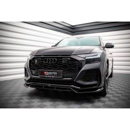 Maxton Lame Du Pare-Chocs Avant V.3 Audi RSQ8 Mk1 Gloss Black, AU-RSQ8-1-FD3G+FD3RG Tuning.fr