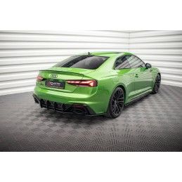 Maxton Street Pro Central Diffuseur Arriere Audi RS5 F5 Facelift Black, AURS52FCNC-RS1B Tuning.fr