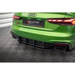 Maxton Street Pro Central Diffuseur Arriere Audi RS5 F5 Facelift Black, AURS52FCNC-RS1B Tuning.fr