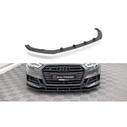 Maxton Street Pro Lame Du Pare-Chocs Avant Audi S3 Sportback 8V Facelift Black, AUS33FSBCNC-FD1B Tuning.fr