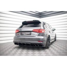 Maxton Street Pro Central Diffuseur Arriere Audi S3 Sportback 8V Facelift Black, AUS33FSBCNC-RS1B Tuning.fr