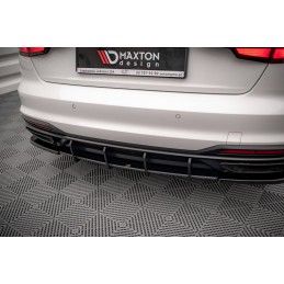 Maxton Street Pro Central Diffuseur Arriere Audi A4 B9 Facelift Black-Red, AUA4B9FCNC-RS1B+BRBI Tuning.fr