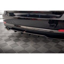 Maxton Central Arriere Splitter (avec une barre verticale) BMW 3 GT F34 Gloss Black, BM-3-34-GT-RSD1G+RD1G Tuning.fr