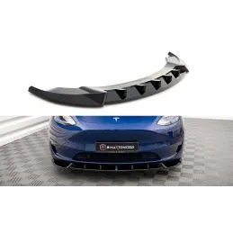 Maxton Lame Du Pare-Chocs Avant V.1 Tesla Model Y Gloss Black, TE-MODELY-1-FD1G Tuning.fr